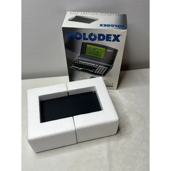 Vintage Electronic Rolodex 128k Memory Desktop Organizer #EL128K See Pics/desc - Picture 1 of 13
